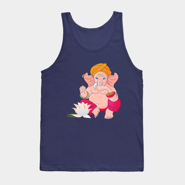 Lord Ganapati Ganesha Vinayaka Tank Top by tatadonets